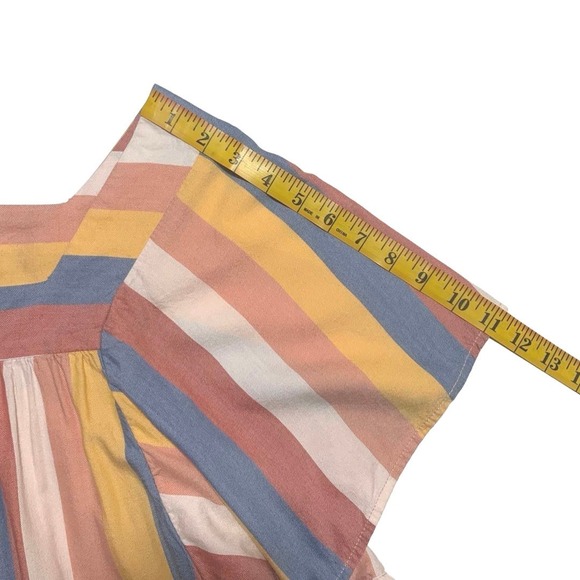 BeachLunchLounge | Women | Zoey Happy Stripe Flutter Sleeve Boho Top | Size XS - Picture 6 of 13